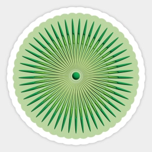 concentric green Sticker